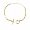 Women White Leaf Snake Chain & Pearl Bracelet In