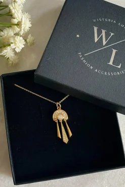 Women Wisteria London Allegra Deco Fan Necklace