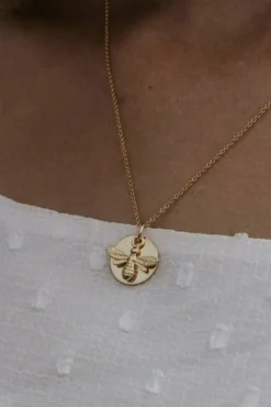 Women Wisteria London Bee Coin Necklace