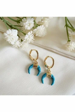 Women Wisteria London Cayman Huggie Hoop Earrings