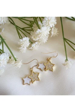 Women Wisteria London Clara Double Star Earrings