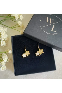 Women Wisteria London Clara Double Star Earrings