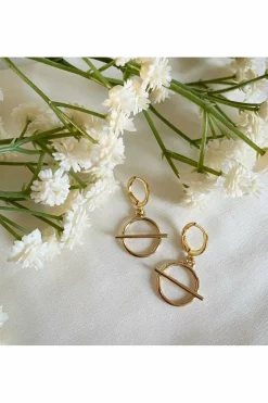 Women Wisteria London Cora Mini Circle Huggie Hoop Earrings