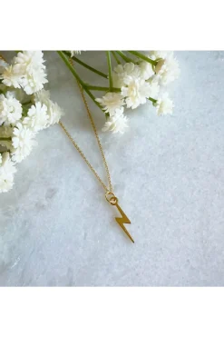 Women Wisteria London Dainty Lightning Bolt Necklace