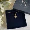Women Wisteria London Esmeralda Clear Teardrop Necklace