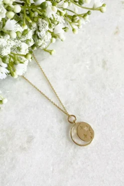 Women Wisteria London Este Moon And Star Necklace