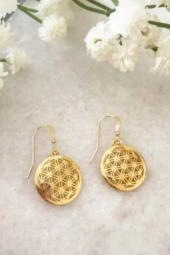 Women Wisteria London Flower Of Life Drop Earrings