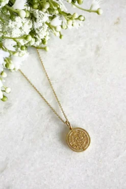 Women Wisteria London 'Luck Is On The Turn' Coin Necklace