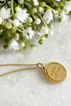 Women Wisteria London 'Luck Is On The Turn' Coin Necklace