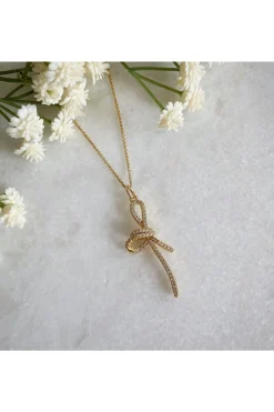 Women Wisteria London Mirabelle Cz Bow Necklace