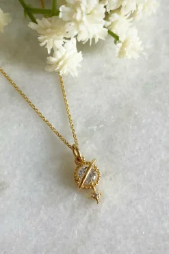Women Wisteria London Orion Clear Planet And Star Necklace
