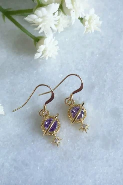 Women Wisteria London Orion Planet And Star Earrings