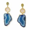 Women Yaa Yaa London 'Hold On' Rose Quartz Statement Earrings