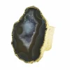 Women Yaa Yaa London 'Mega' Neutral Gemstone Statement Ring