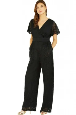 Women Yumi Angel Sleeve Lace Jumpsuit With Pockets