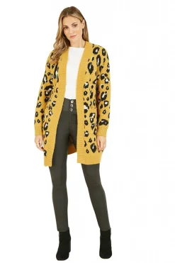 Women Yumi Animal Intarsia Long Cardigan