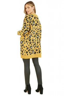 Women Yumi Animal Intarsia Long Cardigan