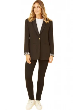 Women Yumi Blazer With Leopard Print Lining