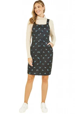 Women Yumi Blue Tit Dungaree Dress