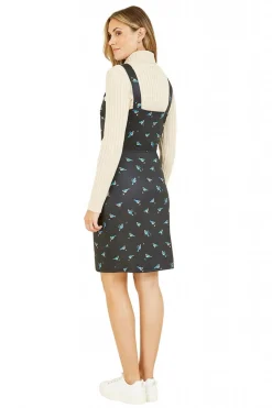 Women Yumi Blue Tit Dungaree Dress