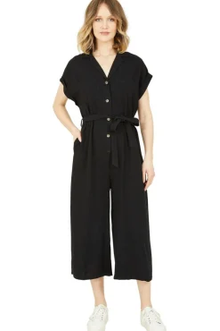 Women Yumi Button Up Linen Jumpsuit