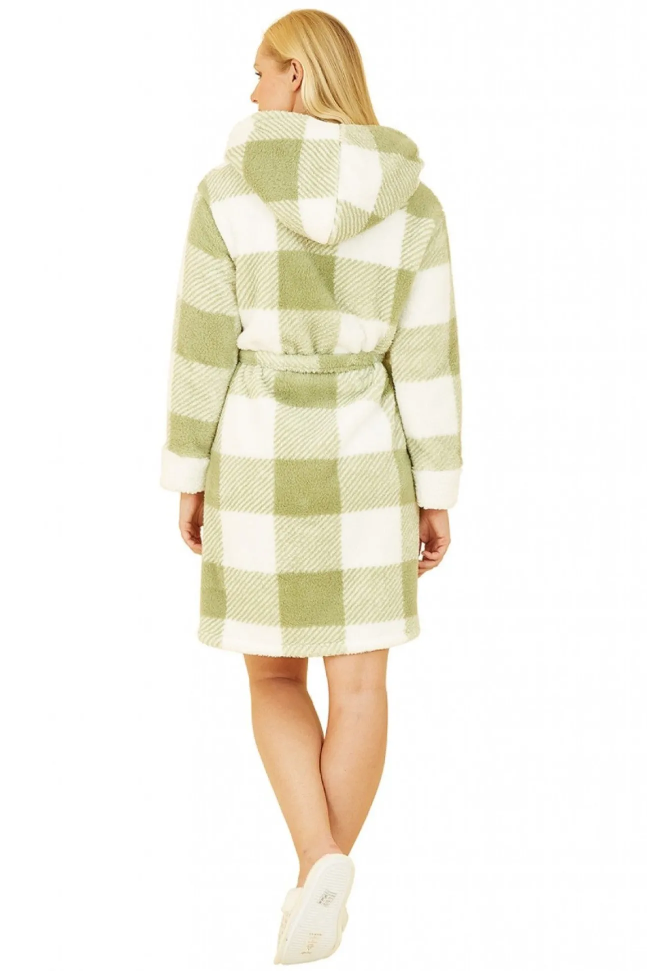 Women Yumi Check Super Soft Dressing Gown