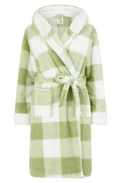 Women Yumi Check Super Soft Dressing Gown