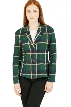 Women Yumi Checked Fitted Blazer