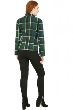 Women Yumi Checked Fitted Blazer