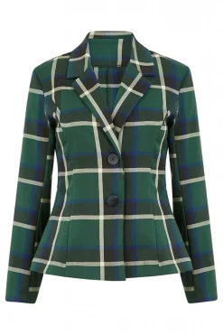 Women Yumi Checked Fitted Blazer