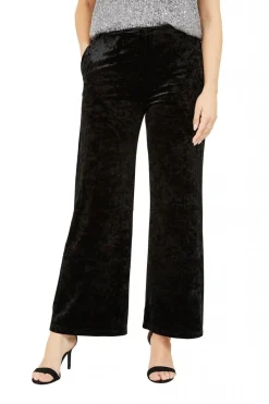 Women Yumi Crinkle Velvet Trousers With Pocket