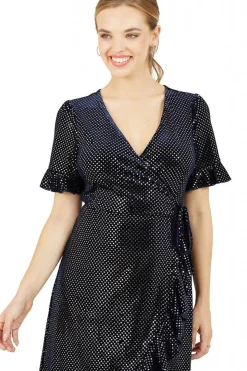Women Yumi Diamante Wrap Dress