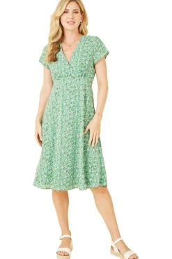 Women Yumi Ditsy Skater Wrap Dress