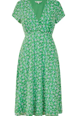 Women Yumi Ditsy Skater Wrap Dress