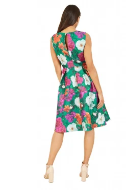 Women Yumi Floral Jacquard Skater Dress