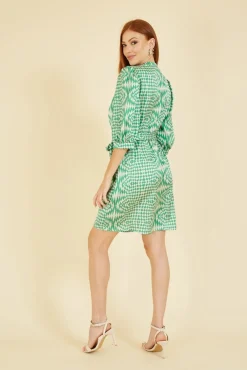 Women Yumi Geo Print Shirt Dress