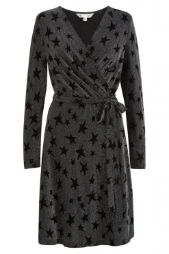 Women Yumi Glitter Star Wrap Dress