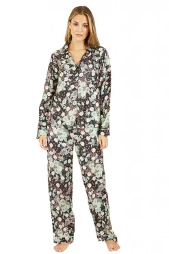 Women Yumi Japanese Floral Satin Pyjamas