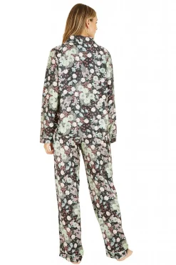 Women Yumi Japanese Floral Satin Pyjamas