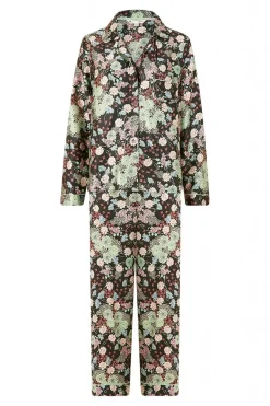 Women Yumi Japanese Floral Satin Pyjamas