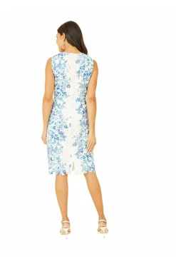 Women Yumi Lace Fitted Dress With Floral Mirror Print