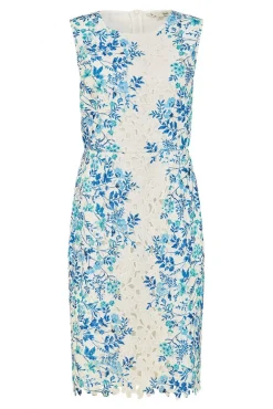 Women Yumi Lace Fitted Dress With Floral Mirror Print