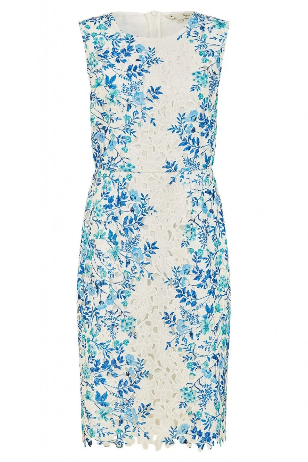 Women Yumi Lace Fitted Dress With Floral Mirror Print