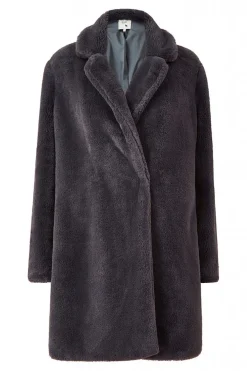 Women Yumi Longline Faux Fur Coat