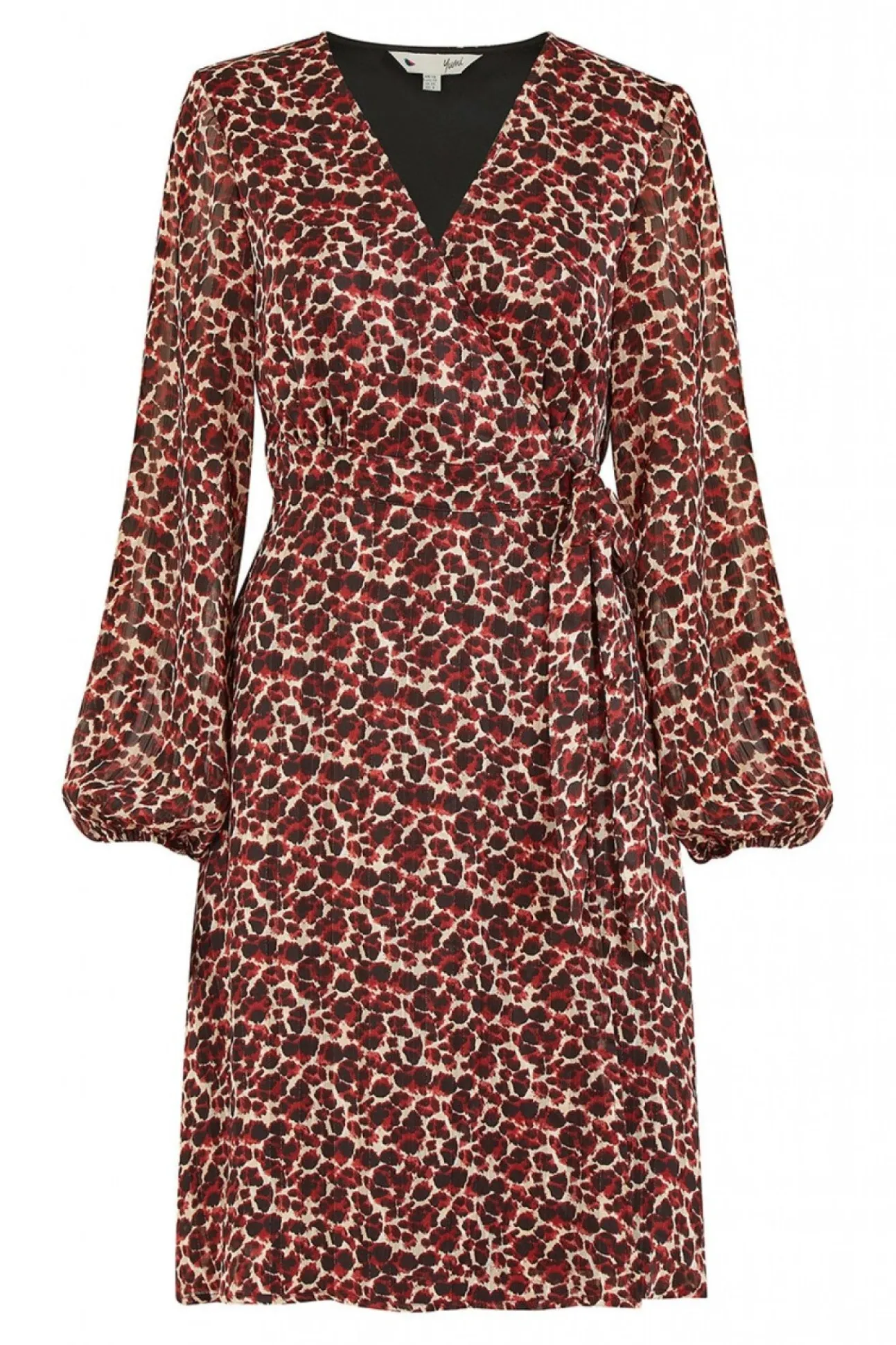 Women Yumi Lurex Leopard Print Wrap Dress