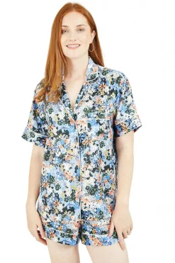 Women Yumi Meadow Print Satin Pyjamas