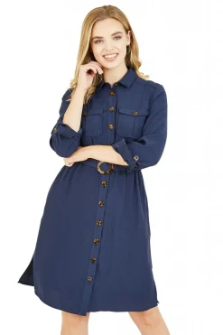 Women Yumi Military Shirtdress