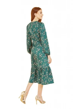 Women Yumi Pebble Print Long Sleeve Midi Dress