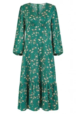 Women Yumi Pebble Print Long Sleeve Midi Dress