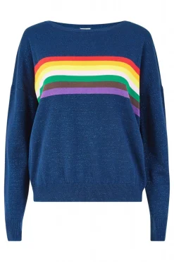 Women Yumi Rainbow Stripe Knitted Jumper